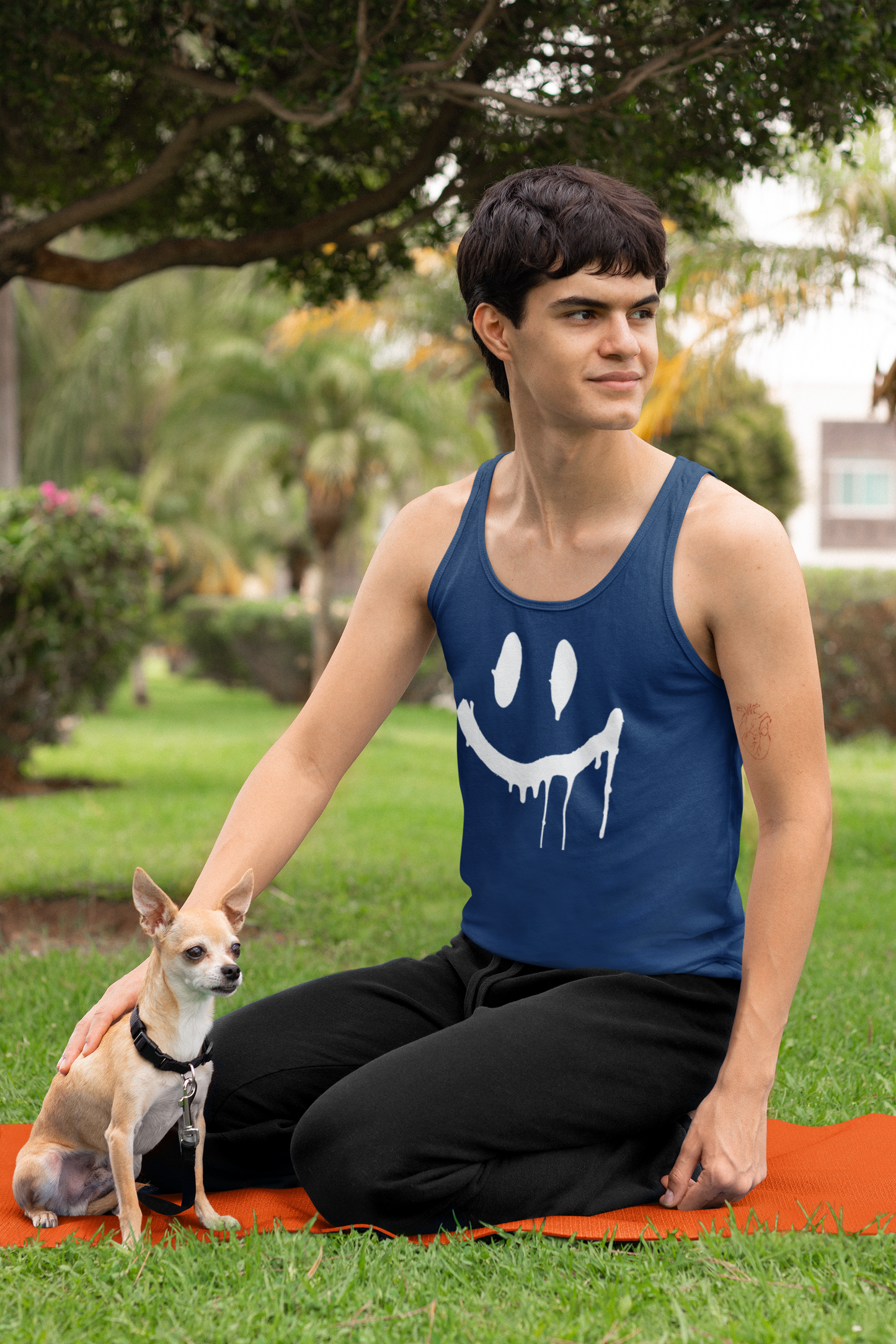 Stay Smiling Tank - White