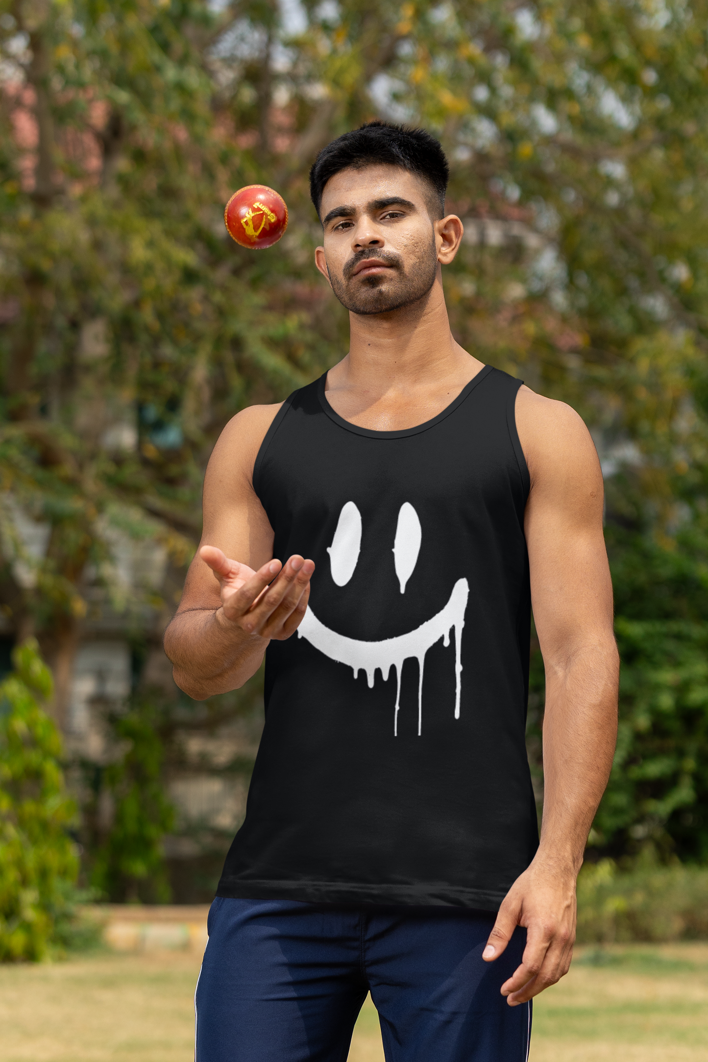 Stay Smiling Tank - White